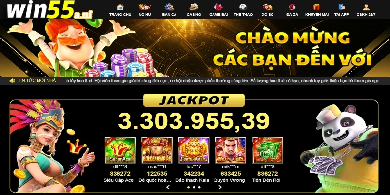 Website nhà cái Win55 mang đến kho game hấp dẫn